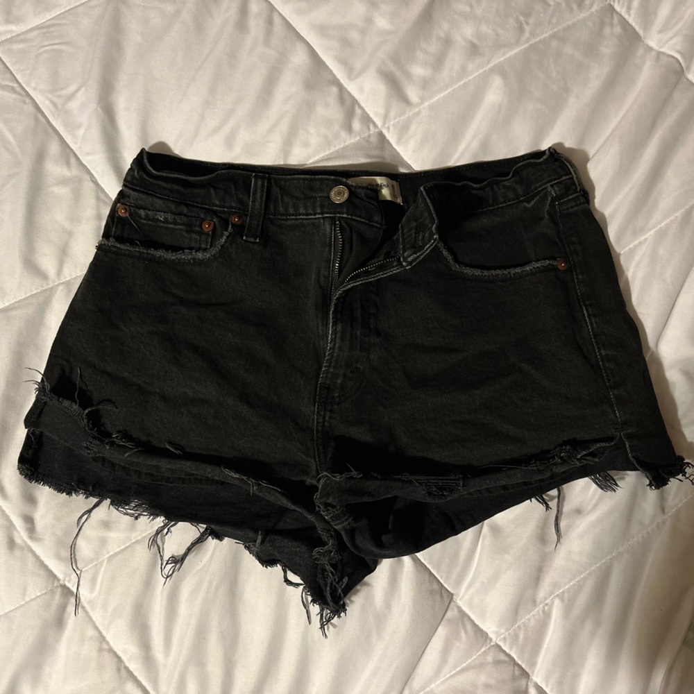 Abercrombie Black Denim Short
